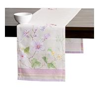 Maison d' Hermine Table runner 100% Cotton Single Layer Table Runners 230 CM long for Home Kitchen Dining Party Wedding Bridal Shower Gifts for Mothers Day (Magnolia Mornings, 37 cm x 230 cm)