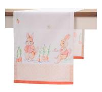 Maison d' Hermine Table runner 100% Cotton Single Layer Table Runners 230 CM long for Home Kitchen Dining Party Wedding Bridal Shower Easter Decorations (Bunny Party, 37 cm x 230 cm)