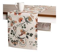 Maison d' Hermine Table runner 100% Cotton Single Layer Table Runners 230 CM long for Home Kitchen Dining Party Wedding Bridal Shower Spring Summer (Dalida, 37 cm x 230 cm)