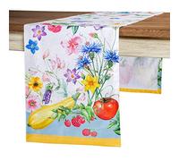 Maison d' Hermine Table runner 100% Cotton Single Layer Table Runners 230 CM long for Home Kitchen Dining Party Wedding Bridal Shower Gifts for Mothers Day (Giverny, 37 cm x 230 cm)