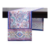 Maison d' Hermine Table runner 100% Cotton Table Runners 180 CM long Decorative for Home Kitchen Dining Party Baby Shower Wedding Bridal Shower Spring Summer (Indian Floral, 37 cm x 180 cm)
