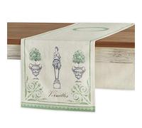 Maison d' Hermine Table runner 100% Cotton Table Runners 180 CM long Decorative for Home Kitchen Dining Party Baby Shower Wedding Bridal Shower Spring Summer (Jardin Du Roy, 37 cm x 180 cm)