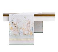 Maison d' Hermine Table runner 100% Cotton Table Runners 230 CM long Decorative for Home Kitchen Dining Party Baby Shower Wedding Bridal Shower Spring Summer (Easter Dew, 37 cm x 230 cm)