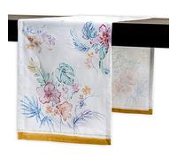 Maison d' Hermine Tablerunner 100% Cotton Decorative Easter Tablerunners Washable Table Runner for Home, Wedding, Restaurant, Buffet Party & Camping, Paradise Island - Spring/Summer (37cm x 230cm)