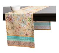 Maison d' Hermine Table runner 100% Cotton Table Runners 230 CM long Decorative for Home Kitchen Dining Party Baby Shower Wedding Bridal Shower Spring Summer (Luxury Loft - Peach, 37 cm x 230 cm)