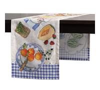 Maison d' Hermine Table runner 100% Cotton Table Runners 230 CM long Decorative for Home Kitchen Dining Party Baby Shower Wedding Bridal Shower Spring Summer (Gourmand, 37 cm x 230 cm)