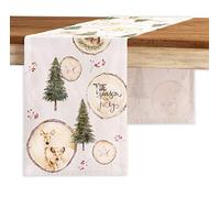 Maison d' Hermine Table runner 100% Cotton Table Runners 230 CM long Decorative for Home Kitchen Dining Party Baby Shower Wedding Bridal Shower (Mountain Life, 37 cm x 230 cm)