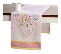 Maison d' Hermine Table Runner 37cm x 180cm 100% Cotton Decorative Washable Easter Tabletop Runner for Kitchen, Party, Wedding, Restaurant & Camping, Easter Zest - Spring/Summer