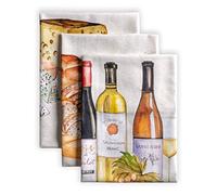 Maison d' Hermine Terroir 100% Cotton Set of 3 Multipurpose Kitchen Towels, Soft, Absorbent, Tea Towels, Bar Towels, (50.8 x 70.1 cm)