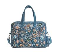 Maison d' Hermine Weekender Bags for Women Cotton Quilted Duffel Overnight Luggage Weekend Bag for Men Gym Sports Gifts Travel Business Travellers Family Trip, 29 - Luxury Loft - Dark Teal, 17.9" L x