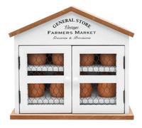 Maison Des Cadeaux 16 Egg Wooden 'general Store' House Hut Storage Holder Organiser