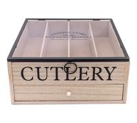 Maison Des Cadeaux 5-Compartment Cutlery & Utensil Organiser With Drawer