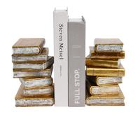Maison des Cadeaux Antique Gold Book Theme Bookends