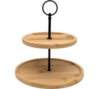 Maison Des Cadeaux Bamboo 2-Tier Cake Stand Pastry Display