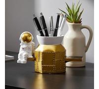 Maison Des Cadeaux Decorative Resin Astronaut Pencil Holder, Pen Holder, Stationery Organizer, Spaceman Teens Kids Adults Home Office Desk Container