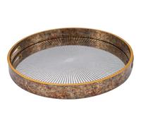 Maison des Cadeaux Round Sunburst Decorative Coffee Table Tray