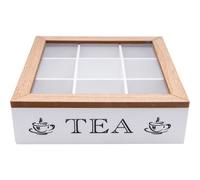 Maison Des Cadeaux Two-Tone 9-Compartment Tea Box