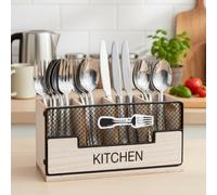 Maison Des Cadeaux Vintage 4-Compartment Cutlery & Utensil Holder