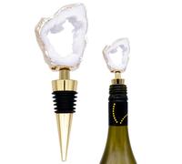 Maison des Cadeaux White Agate Stone Wine Bottle Stopper