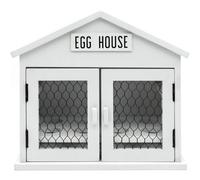 Maison Des Cadeaux White Wooden Egg House Storage Box (Countertop)