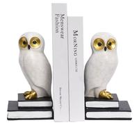 Maison des Cadeaux Wise White Owl Bookends