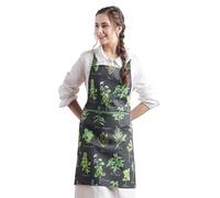 Maison d'Hermine 100% Cotton Apron for women with Pocket Kitchen Chef Apron for Men Gifts for Mothers day Cooking Baking, 01 - Fresh Herbs, 27.50"x31.50"