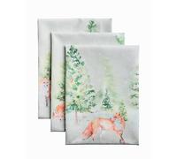 Maison d'Hermine Kitchen Towels 100% Cotton 70 cm x 50 cm Cloth Dish Towels for Kitchen Absorbent for Home, Dining, Cocktail Parties - Gifts for Mothers day (Winter Mornings, Set of 3)
