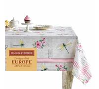 Maison d'Hermine Table Cloth Square Table 100% Cotton Tablecloth for Dining Room, Farmhouse, Home, Hotel, Parties & Wedding - Ideal for Easter Decorations Spring & Summer (Champ De Mars, 60" x 60")