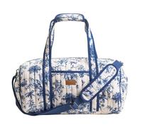 Maison d'Hermine Travel Duffle bag Cotton Quilted bag Overnight Luggage Weekender Business Travellers Family Trip, Bonobo - Blue, 17.7" x 7.9" x 8.5", Bonobo - Blue