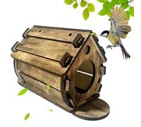 Maison D'Oiseau Suspendue En Bois Pour Intérieur Et Extérieur, Nichoir Toutes Seasons Perroquet | Cage Volière Extérieure Et Abri Confortable Oiseaux Domestiques