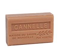 Maison Du Savon De Marseille - French Soap Made with Organic Shea Butter - Cinnamon Fragrance - 125 Gram Bar