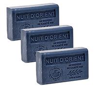 Maison du Savon de Marseille - French Soap made with Organic Shea Butter - Moisturising for Soft Skin - Eastern Night Fragrance - 125 Gram Bars - Set of 3