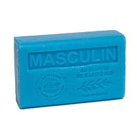Maison du Savon de Marseille - French Soap made with Organic Shea Butter - Moisturising for Soft Skin - Masculine Fragrance - 125 Gram Bar