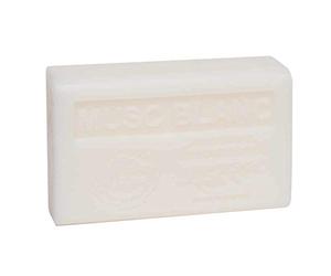 Maison du Savon de Marseille - French Soap made with Organic Shea Butter - Moisturising for Soft Skin - White Musk Fragrance - 125 Gram Bar