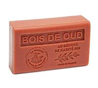 Maison du Savon de Marseille - French Soap made with Organic Shea Butter - Oud Wood Fragrance (Bois de Oud) - 125 Gram Bar