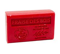 Maison du Savon de Marseille - French Soap made with Organic Shea Butter - Wild Strawberry Fragrance - 60 Gram Bar