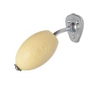 Maison du Savon de Marseille - Rotating Wall Mounted Soap Holder - Durable Brushed Matt Steel Finish with 270 Gram Soap (Lemon)