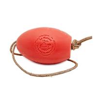 Maison du Savon Savon de Marseille - French Soap On A Rope - Natural and Eco Friendly Hand Wash - Made with Organic Argan Oil - Strawberry Rhubarb Fragrance - 270g Bar
