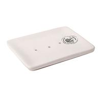 Maison du Savon - White Ceramic Soap Dish - 3 Drainage Holes - 12cm x 9cm x 2cm Compact Size - Suitable for All Sinks
