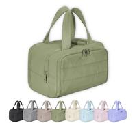 Maison Ginza Cloud Carry Bag, Convely Toiletry Bag, 4 Major Partitions, New Dry and Wet Separation, Large Capacity Waterproof Travel Cosmetic Bag (Green)