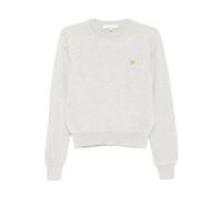 Maison Kitsuné Baby Fox-embroidered patch wool top - Grey XS-S-M-L-XL