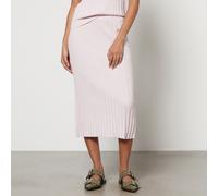 Maison Kitsuné Baby Fox Patch Cotton Blend Ribbed Midi Skirt - L