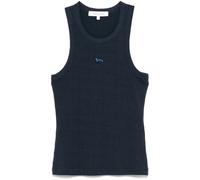 Maison Kitsuné baby fox patch ribbed tank top - Blue L-XL