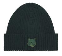 Maison Kitsune Fox Head Patch Beanie - Green - 6111KT-GN FOX BEANIE C