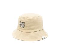 Maison Kitsuné Fox-motif cotton bucket hat - Neutrals XS/S