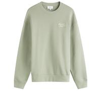Maison Kitsune Handwriting Comfort Crew Sweatshirt Vert-De-Gris