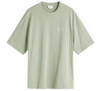 Maison Kitsune Handwriting Embroidery Oversize T-Shirt Vert-De-Gris