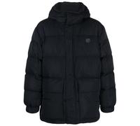 Maison Kitsuné logo-appliqué hooded puffer jacket - Black XL