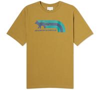 Maison Kitsuné Men's Flash Fox Comfort T-Shirt Khaki Green