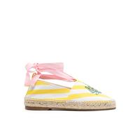 Maison Kitsuné striped lace-up espadrilles - Yellow 36-37-38-39